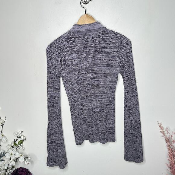 LE ORE Rimini Cardigan Sweater Chocolate Mink Marl Purple Sz S {3Q23} - Picture 5 of 7